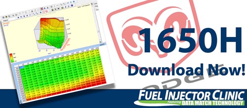Dodge Data for our 1650cc/min Injector