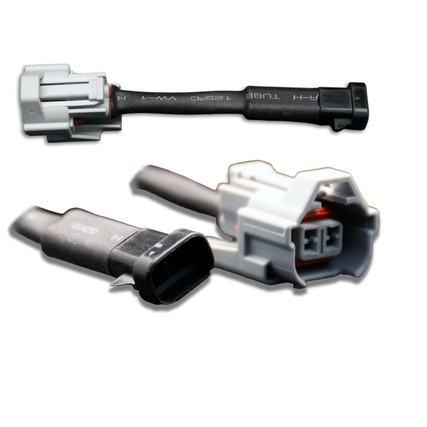 Set of 8 Denso (female) to GM/Delphi (male) injector plug adaptors (padpdtogm8)