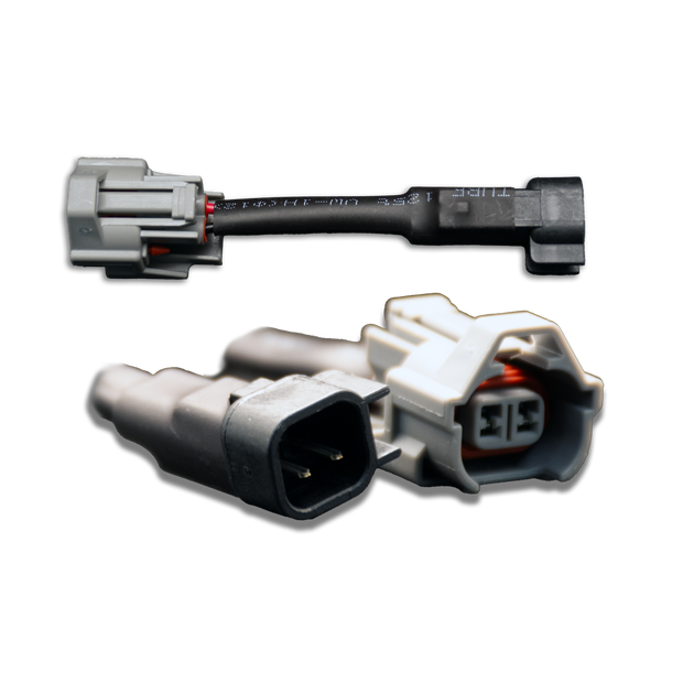 Set of 4 Denso (female) to US Car/EV6 (male) injector plug adaptors (padpdtou4)