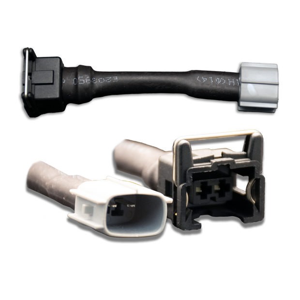 Set of 6 Jetronic/EV1 (female) to Toyota (male) injector plug adaptors (padpjtot6)