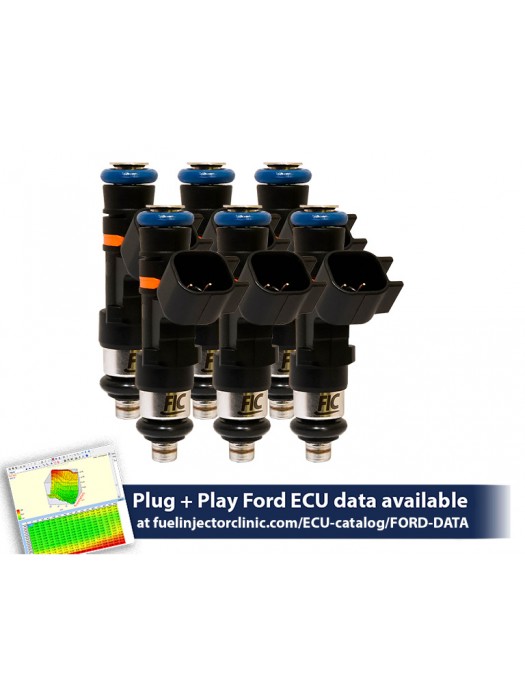 525cc (50 lbs/hr at 43.5 PSI fuel pressure) FIC Fuel Injector Clinic Injector Set for Ford Falcon XR6T (FG)