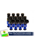 1200cc (110 lbs/hr at 43.5 PSI fuel pressure) FIC Fuel  Injector Clinic Injector Set for Ford Shelby GT500 (2007-2014)(High-Z)