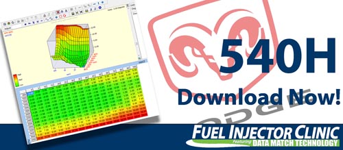 Dodge Data for our 540cc/min Injector