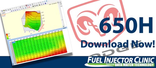 Dodge Data for our 650cc/min Injector