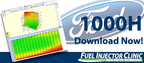 Ford Data for our 1000cc/min Injector