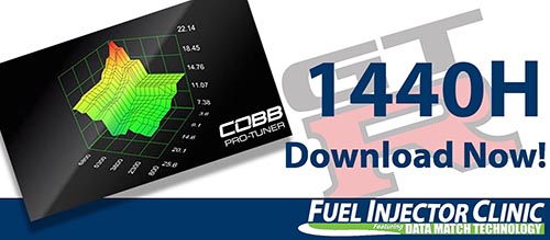 GTR Cobb Data for our 1440cc/min Injector