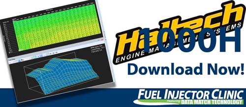 Haltech Data for our 1000cc/min Injector