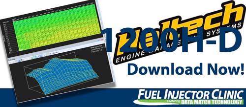 Haltech Data for our 1200-Dcc/min Injector