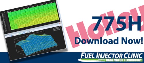 Holley Data for our 775cc/min Injector